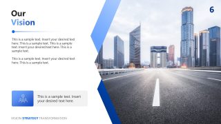 Editable Company Vision PPT Slide Template with Image & Text