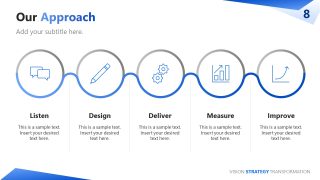 Approach Vision Presentation Slide Template with Icons
