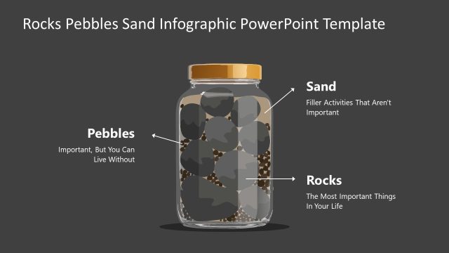 Rock Pebbles Sand Infographic Slide Layout