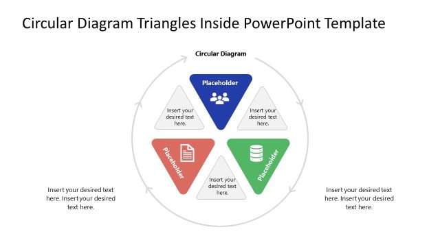 Circular Diagram Triangles Inside Presentation Template
