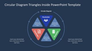 Circular Diagram Triangles Inside Template for Presentation 
