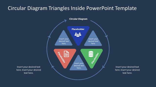 Editable Circular Diagram Triangles Inside Template