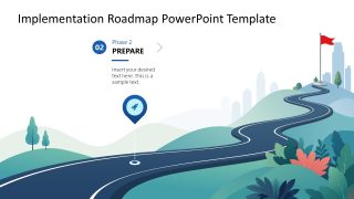 Implementation Roadmap Template Slide PPT Layout 