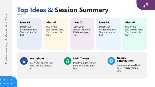 Brainstorming & Creativity Session Summary of Top Ideas