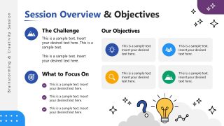 Session Objectives - Brainstorming Creativity PowerPoint Layout