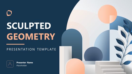 Sculpted Geometry PPT Template - Cover Slide