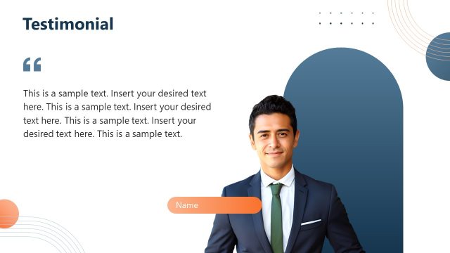 Testimonial Presentation Slide with Quotation Marks