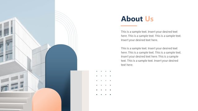 About Us Image Slide – Sculpted Geometry Slide Deck