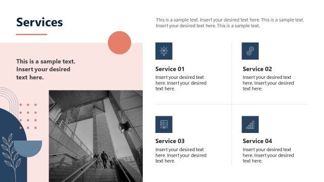 Services Overview with Four Sections – Aesthetic Geometry Template