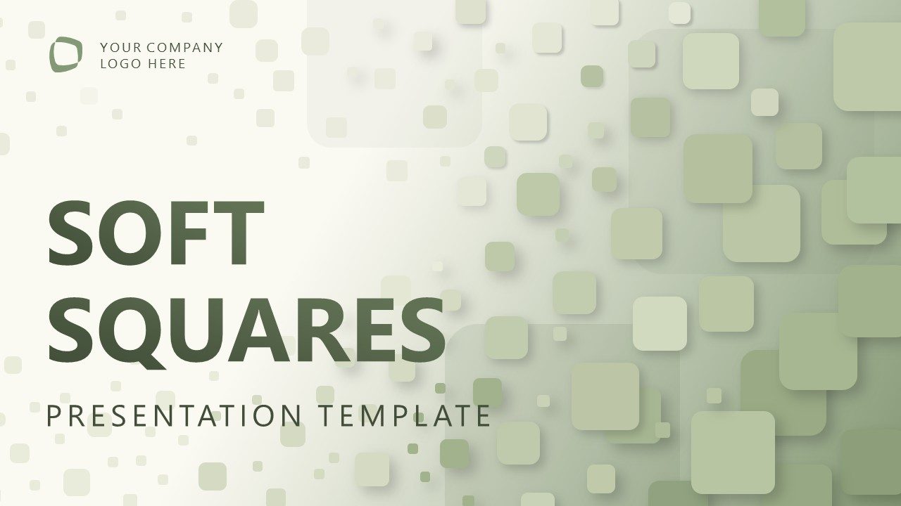 Soft Squares PowerPoint Template
