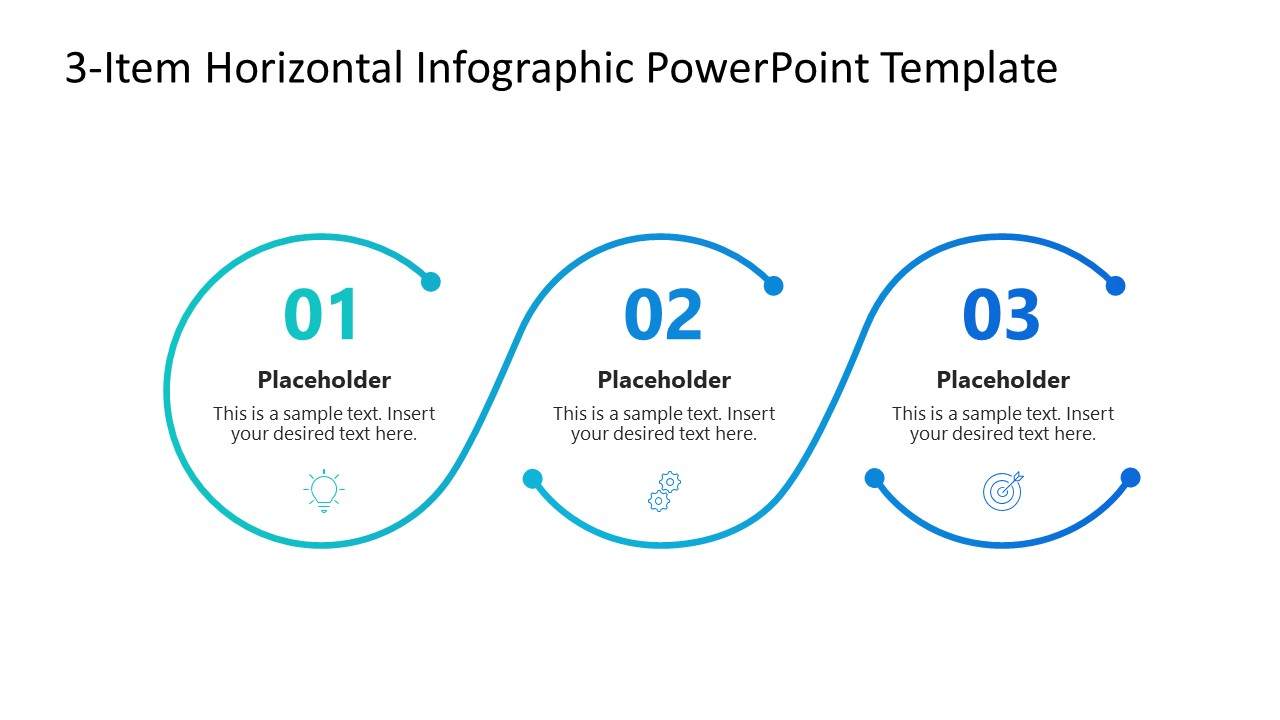 3-Item Horizontal Infographic Slide Template 