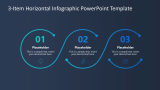 Editable 3-Item Horizontal Infographic Slide 