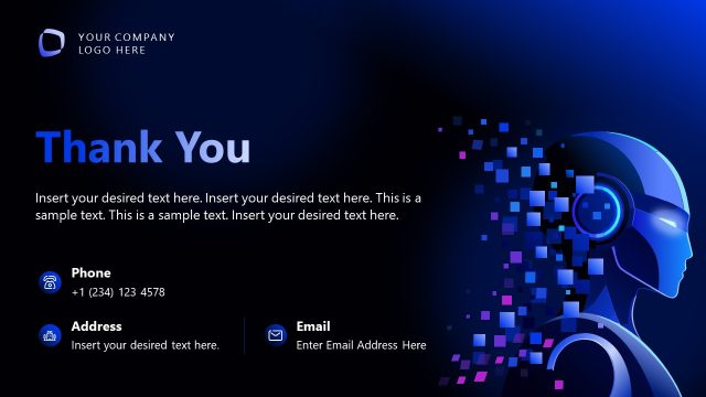 Thank You Slide – AI Presentation Template