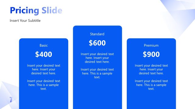 Pricing Tiers Visualization Slide – AI Presentation Deck