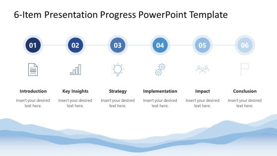 6-Item Presentation Progress Slide Layout 