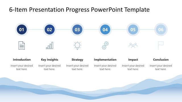 6-Item Presentation Progress PowerPoint Template