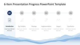 6-Item Progress PPT Infographics Template