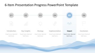 6-Item Presentation Progress PowerPoint Diagram