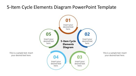 5-Item Cycle Elements Diagram Presentation Template