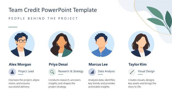 Team Credit Template PPT Slide 