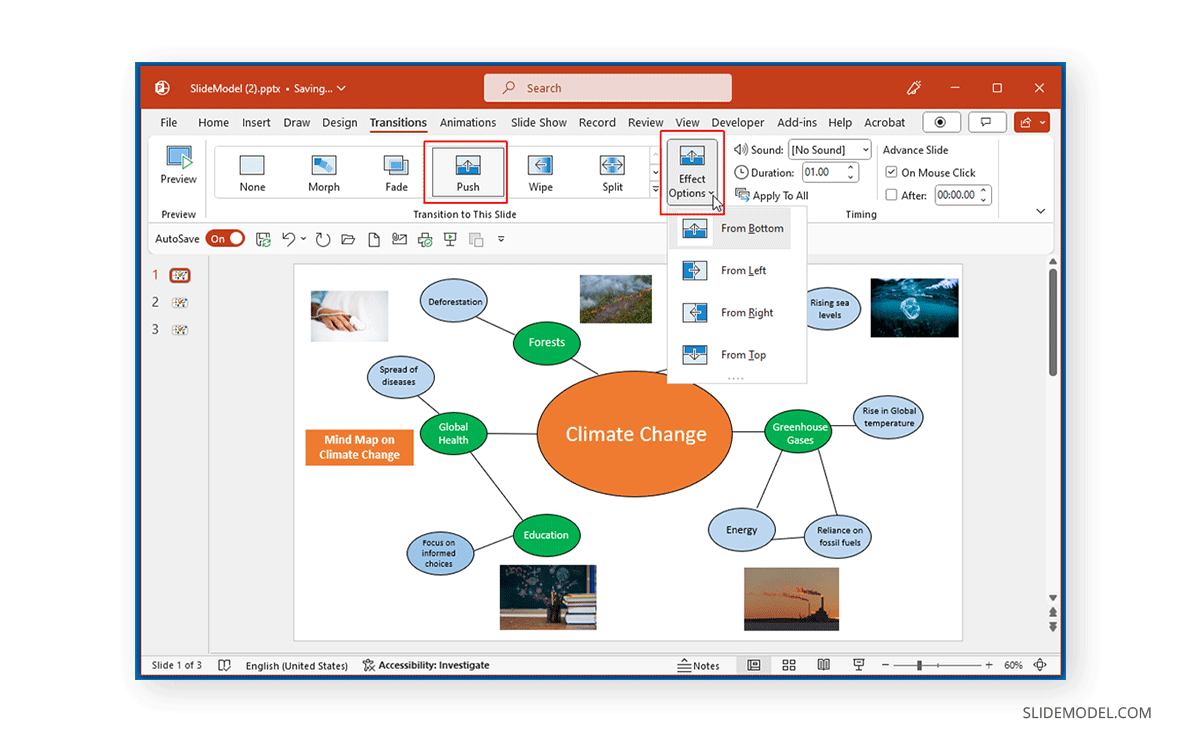 Push Transition effect PowerPoint