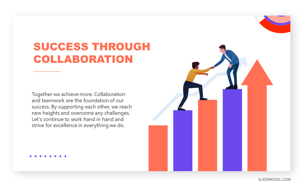 Motivational teamwork presentation example slide