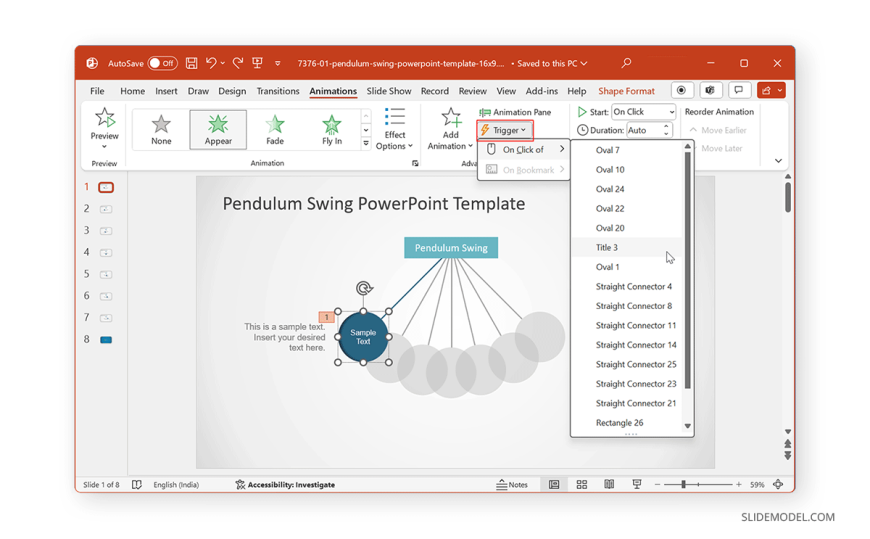 28triggersfortransitionsinpowerpoint SlideModel