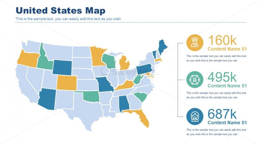 USA Map PowerPoint Template