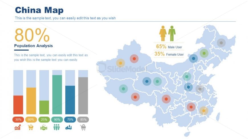 PowerPoint Country Map of China 