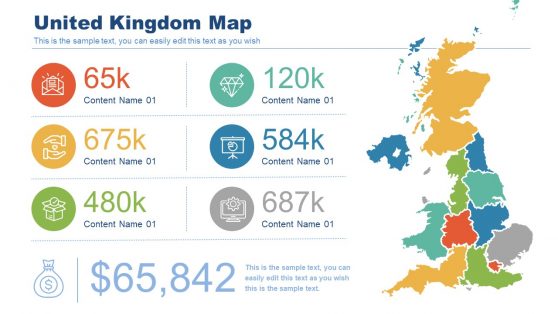 Editable Map PowerPoint for United Kingdom