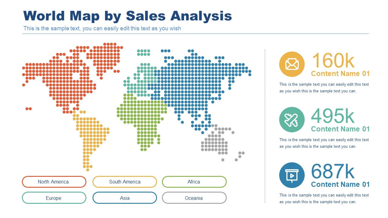 World Map Sales Analysis Data Template