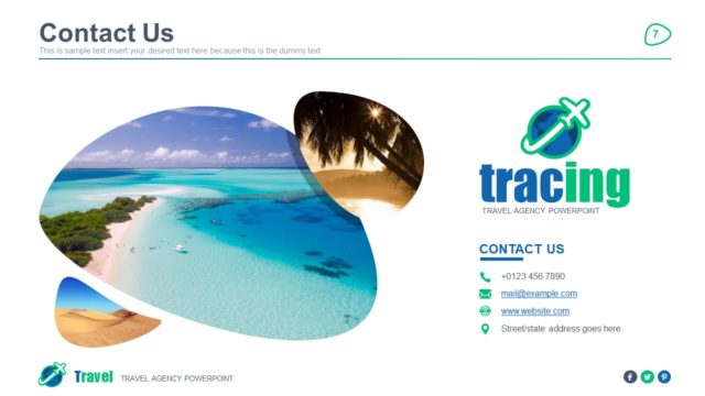 Travel Agency Contact Slide Layout