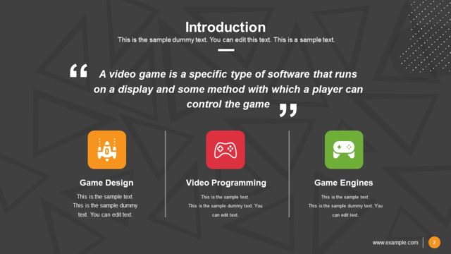 Introduction Video Game Pitch Deck PPT