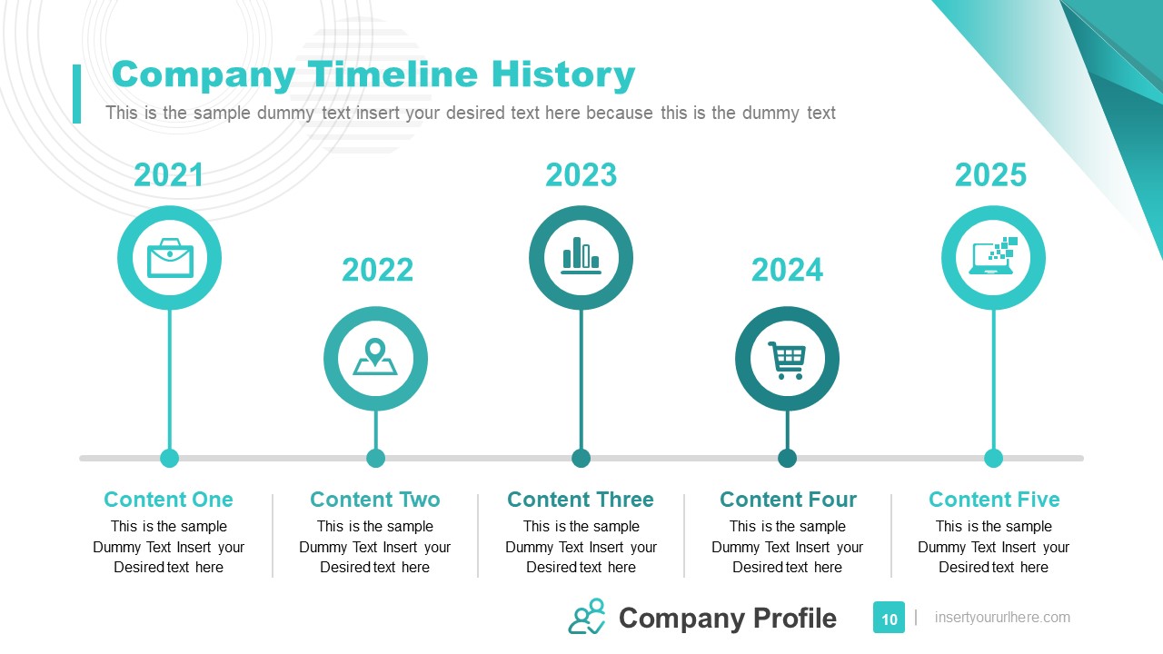Company History Timeline PowerPoint - SlideModel