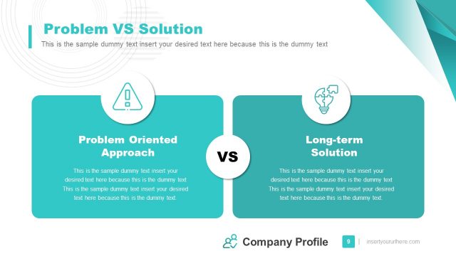 Problem Solution Comparison PowerPoint