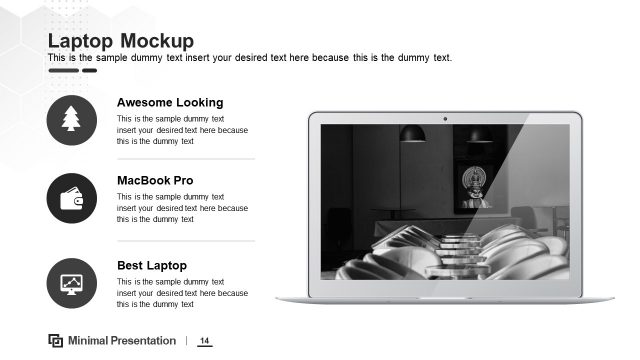 Laptop Mockup Presentation Minimal Design