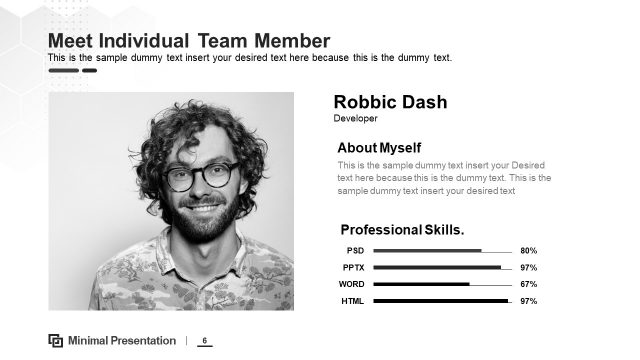 Team Resume Presentation Profile