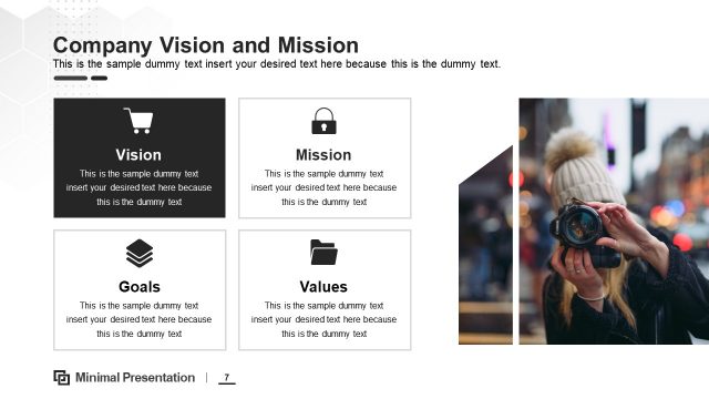 Minimal Company Vision Mission Template