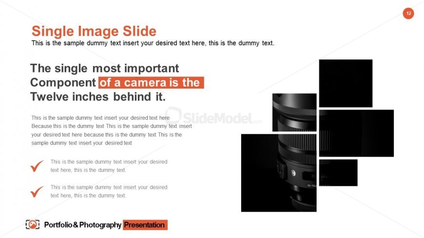 Portfolio & Photography Single Image Slide