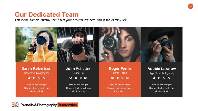 Team Introduction Photography Slide Deck
