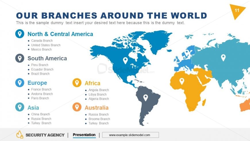 World Map PowerPoint Global Reach