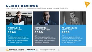 3 Client Testimonials PowerPoint