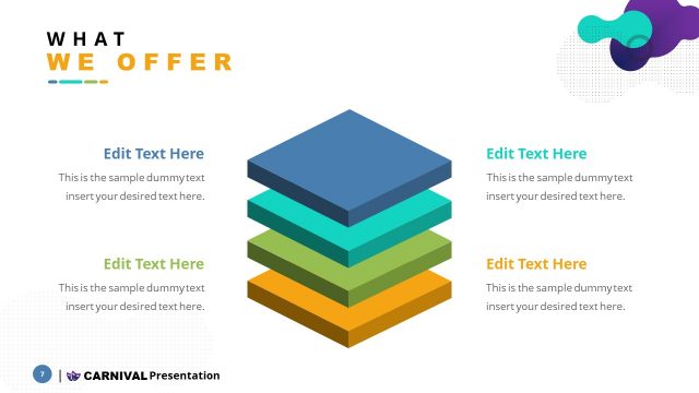 Stacked 4 Steps PowerPoint Diagram