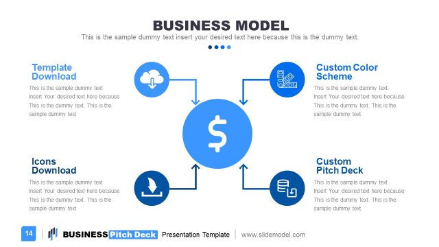 Business Model Diagram Template for Sales Pitch