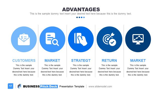 Advantages PPT Business Pitch Deck