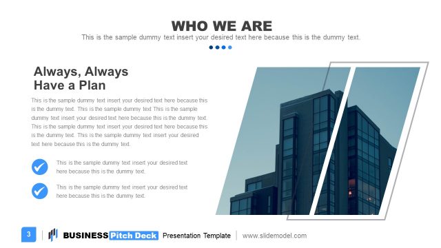 Who We Are Pitch Deck Slide