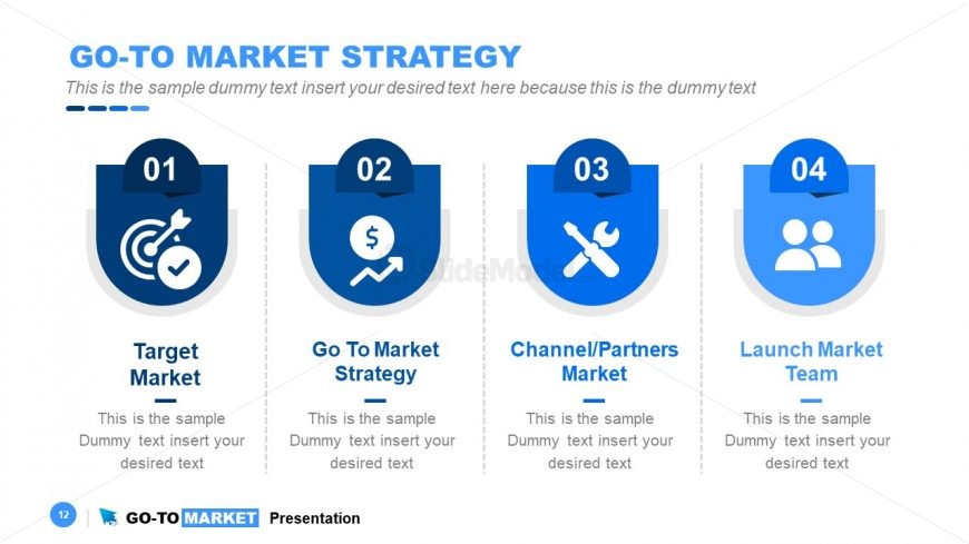 Strategy Sections for Go-To Market PPT - SlideModel