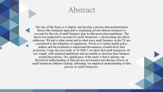 Template of PhD Dissertation Abstract 
