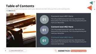 Business Agenda PowerPoint for Genetics 