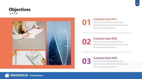 PowerPoint Business Objectives Slide